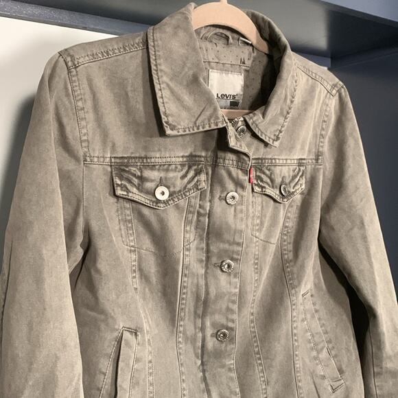 Levi’s Women’s Jacket Gray/ Brown Size M - Picture 2 of 7